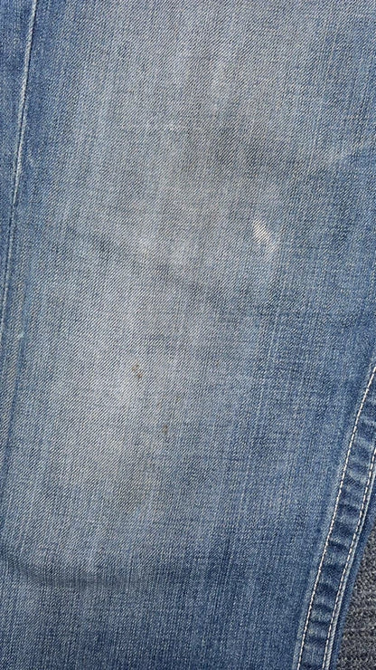 True Religion Joey Jeans W34 Big T Y2K Light Wash Bootcut Made in USA Vintage