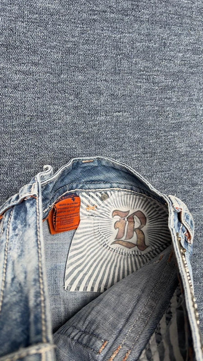 Rock Revival Jeans W27 Y2K Light Wash Bootcut Low Rise XS S Embroidered Tori