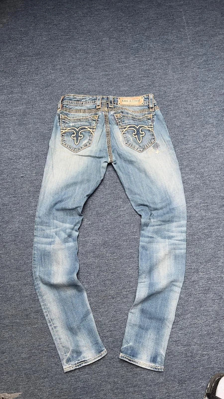 Rock Revival Jeans W26 Heidi S Y2K Distressed Bootcut Low Rise Ripped Vintage