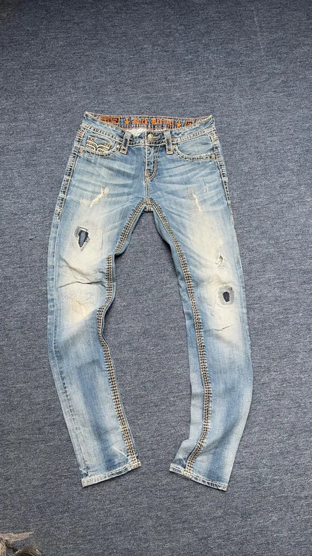 Rock Revival Jeans W26 Heidi S Y2K Distressed Bootcut Low Rise Ripped Vintage