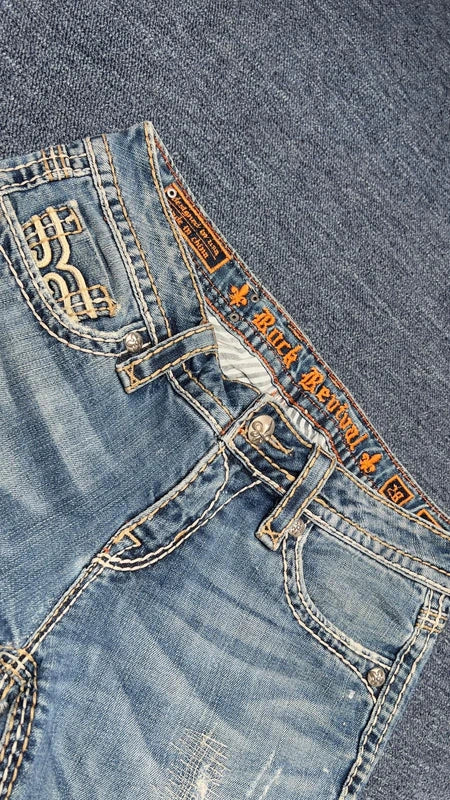 Rock Revival Jeans W26 Heidi S Y2K Distressed Bootcut Low Rise Ripped Vintage